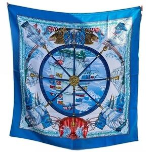 HERMES Vive Le Vent Carre 90 Silk
Scarf Scarf Authentic